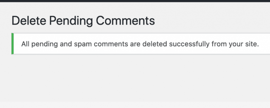 delete pending comments 삭제